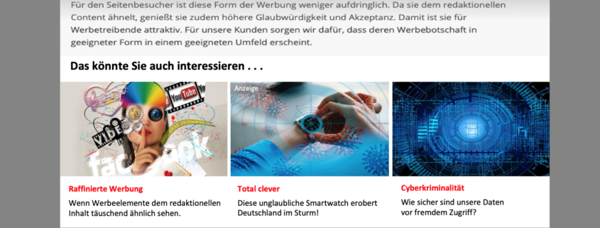 Native Ads: Unauffällige Varianten der Werbung