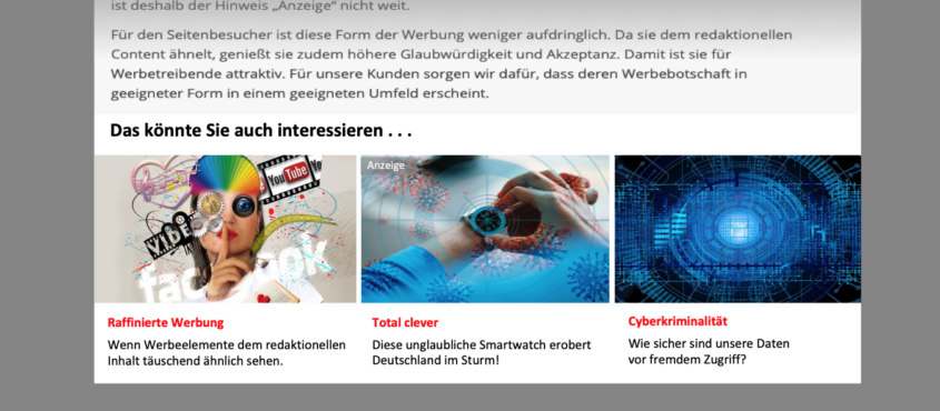 Native Ads: Unauffällige Varianten der Werbung